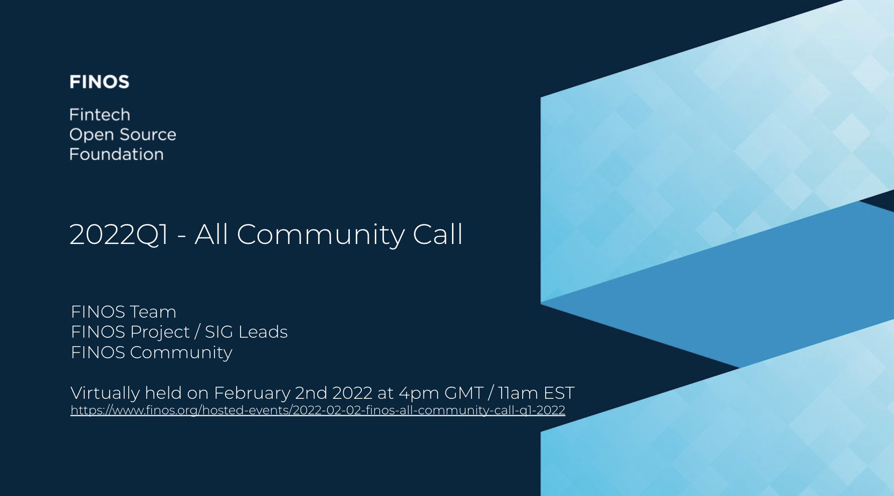 FINOS Q1 2022 All Community Call