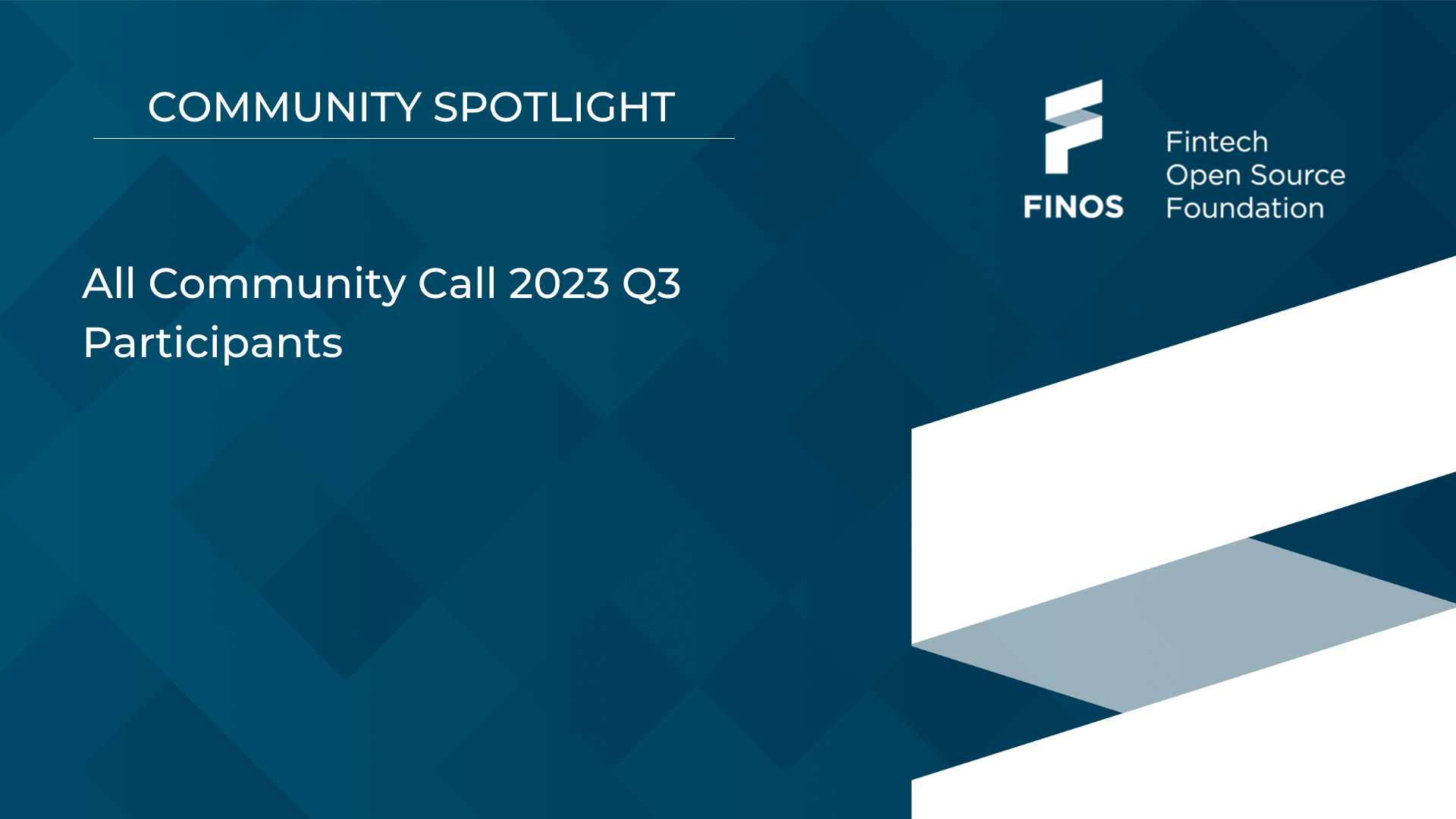 Community Spotlight: All Community Call 2023 Q3 Participants