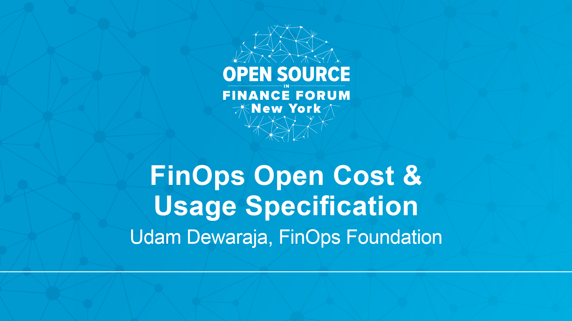 FinOps Open Cost & Usage Specification - Udam Dewaraja, FinOps Foundation