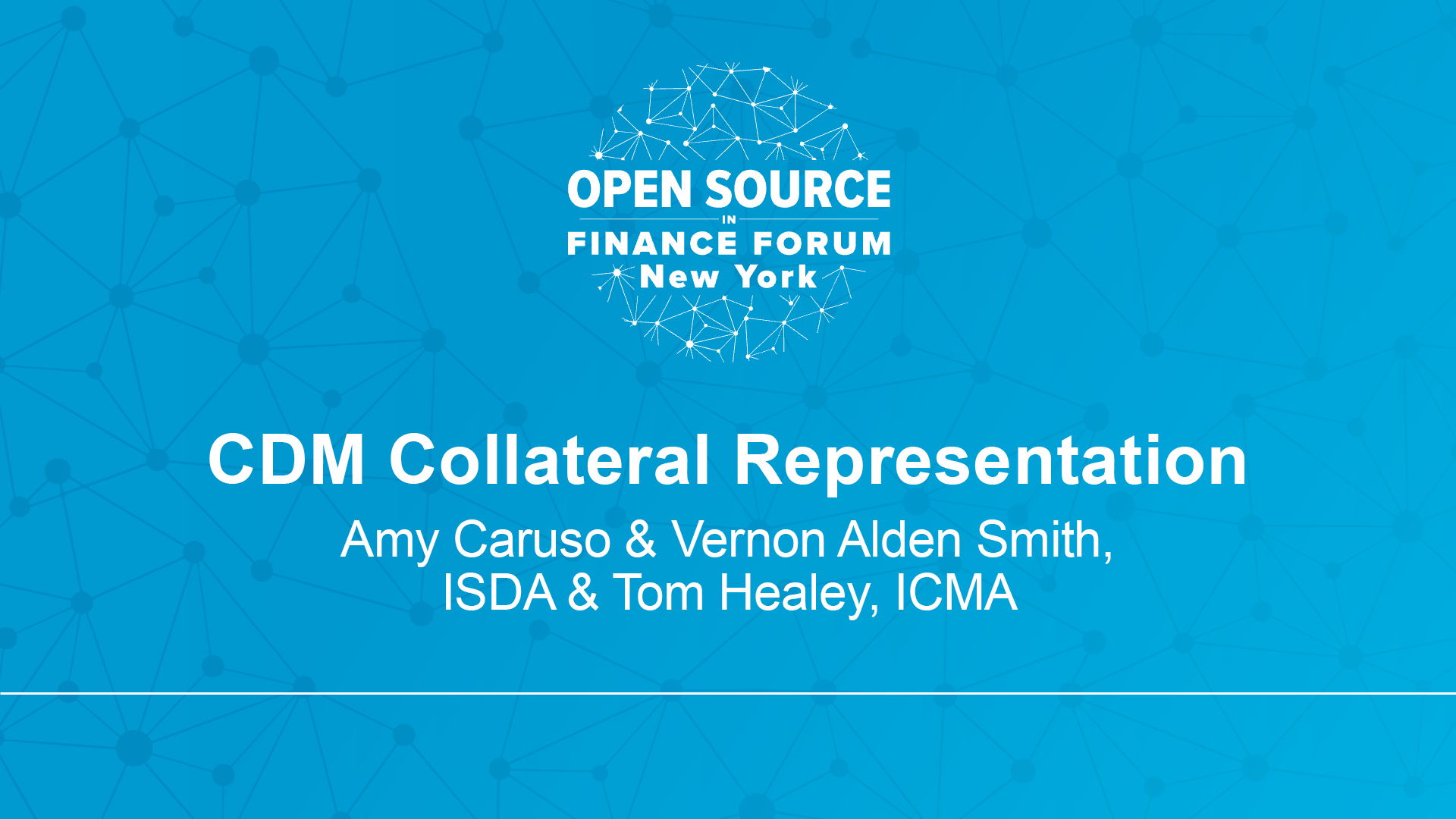 CDM Collateral Representation – Amy Caruso & Vernon Alden Smith, ISDA & Tom Healey, ICMA
