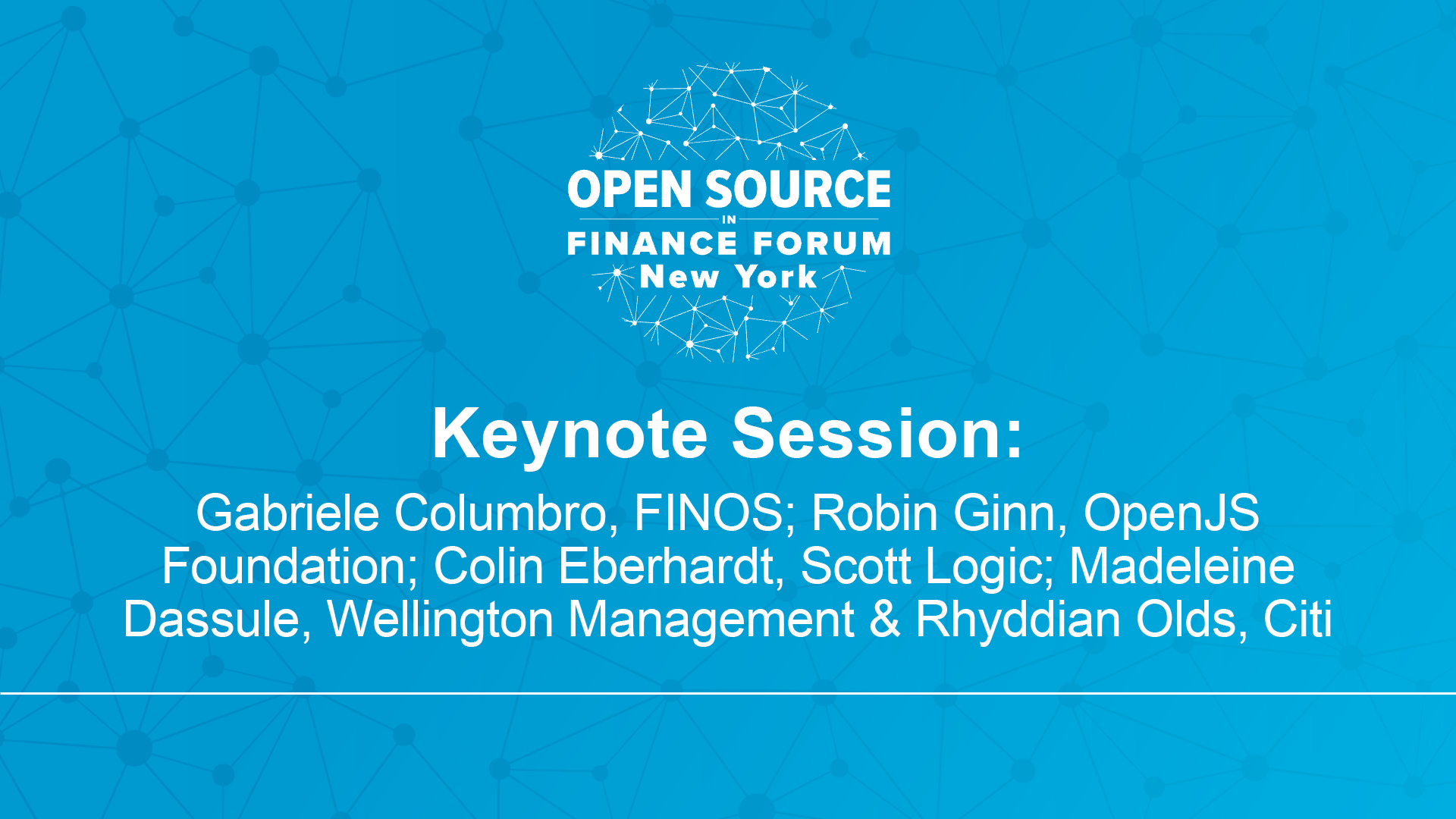Keynote Session: Welcome & Remark
