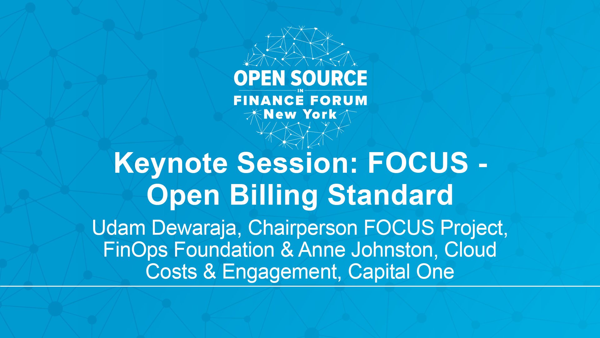 Keynote Session: FOCUS – Open Billing Standard