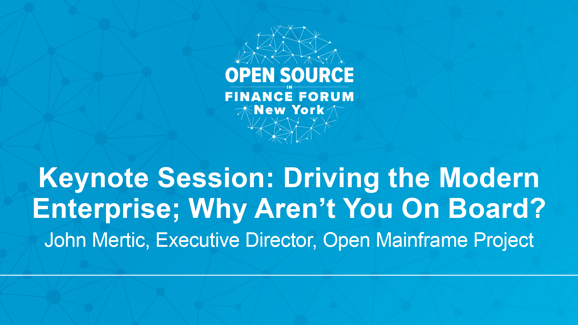 Keynote Session: Driving the Modern Enterprise – John Mertic