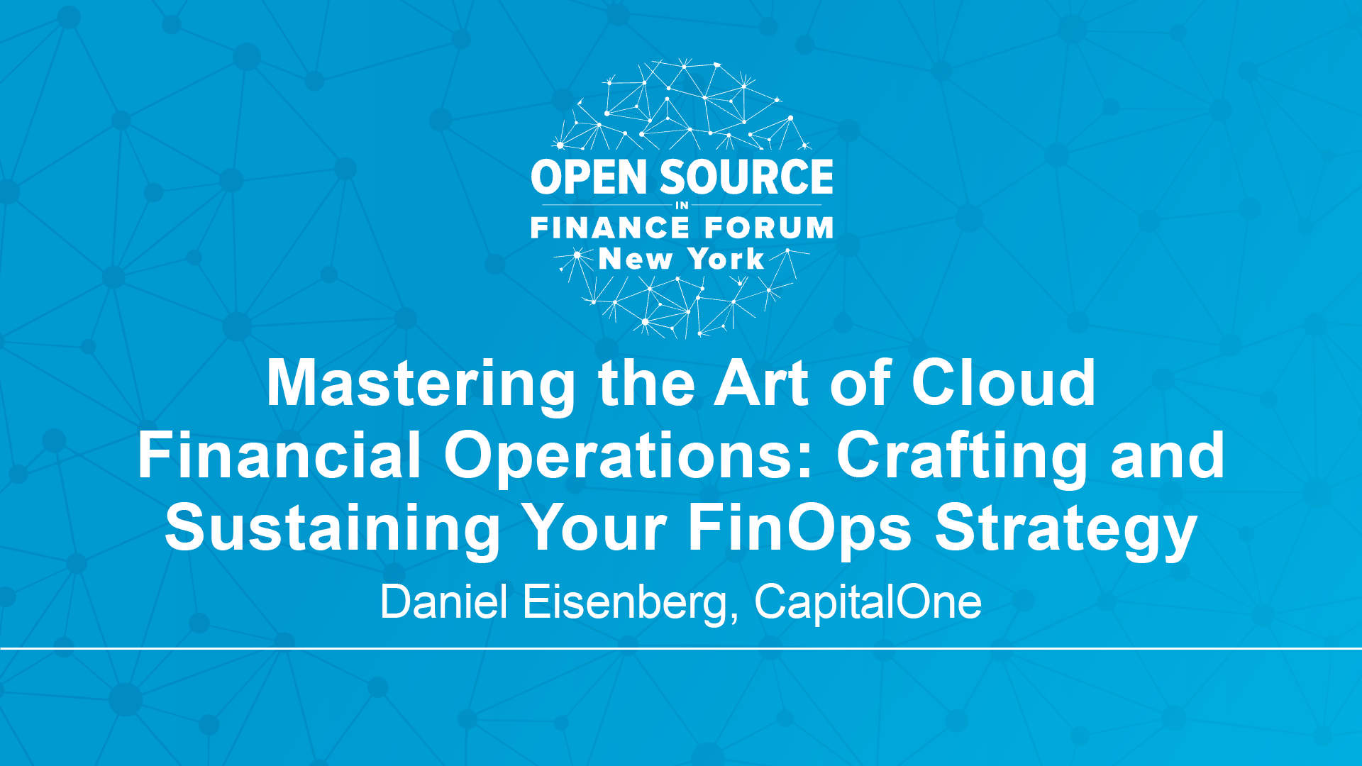 Mastering the Art of FinOps: Crafting and Sustaining Your FinOps Strategy – Daniel Eisenberg