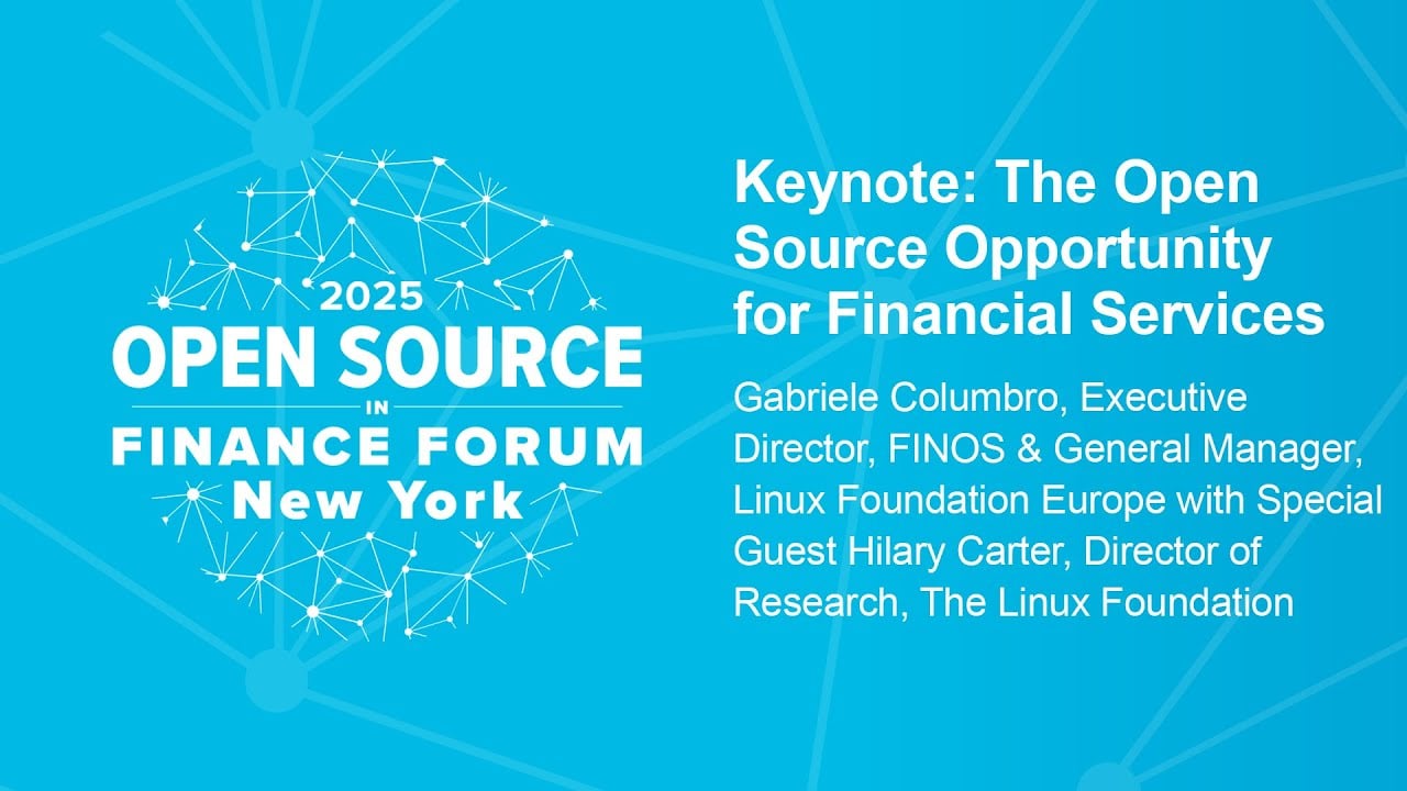 Keynote: The Open Source Opportunity for Financial Services
