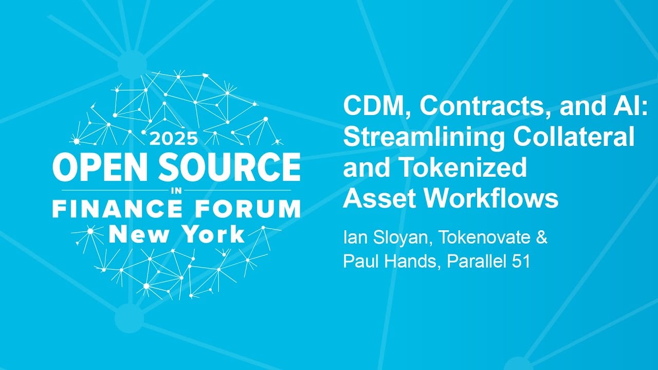CDM, Contracts, and AI: Streamlining Collateral and Tokenized Asset Workflows