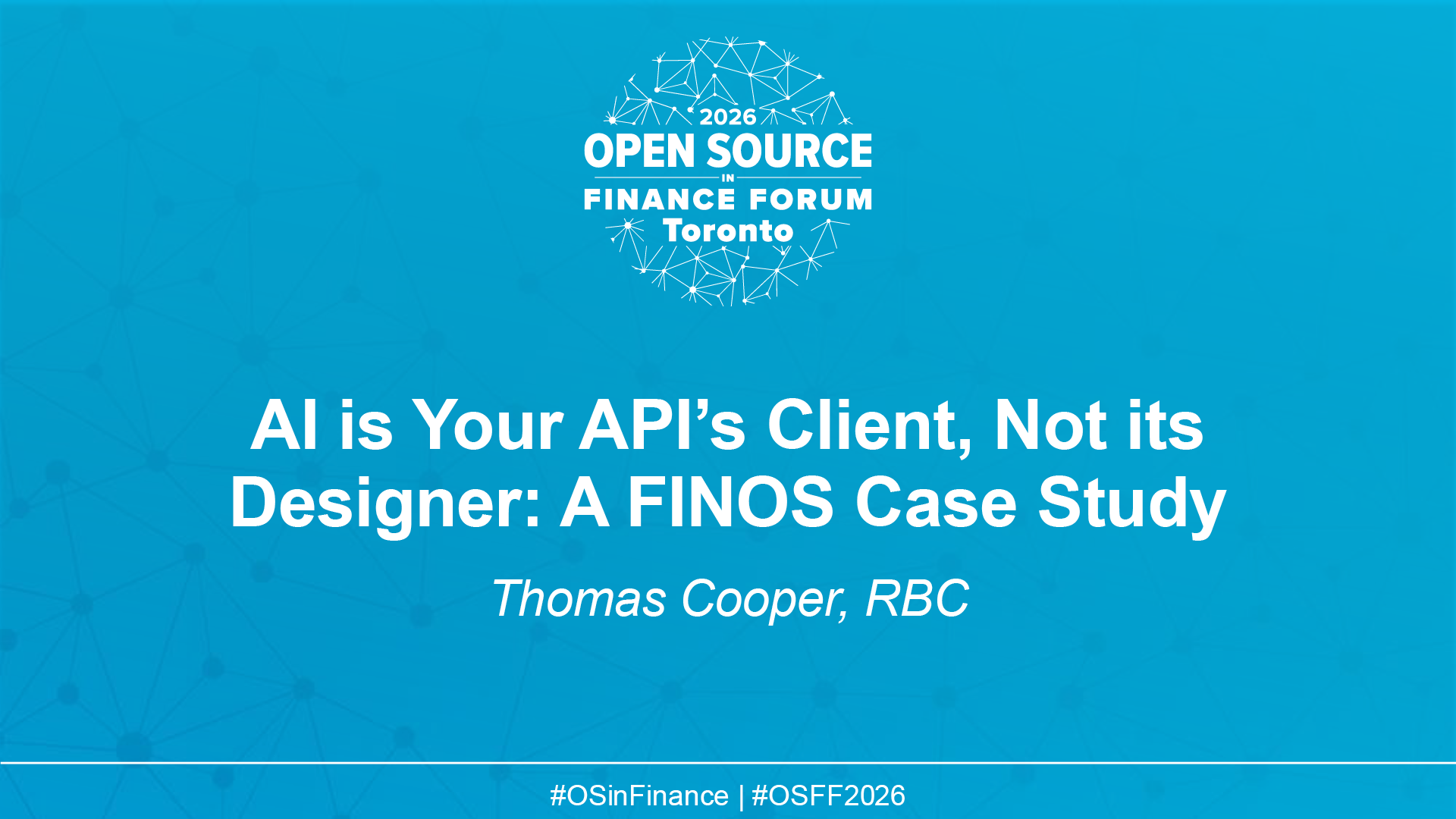 AI is Your API's Client, Not its Designer: A FINOS Case Study
