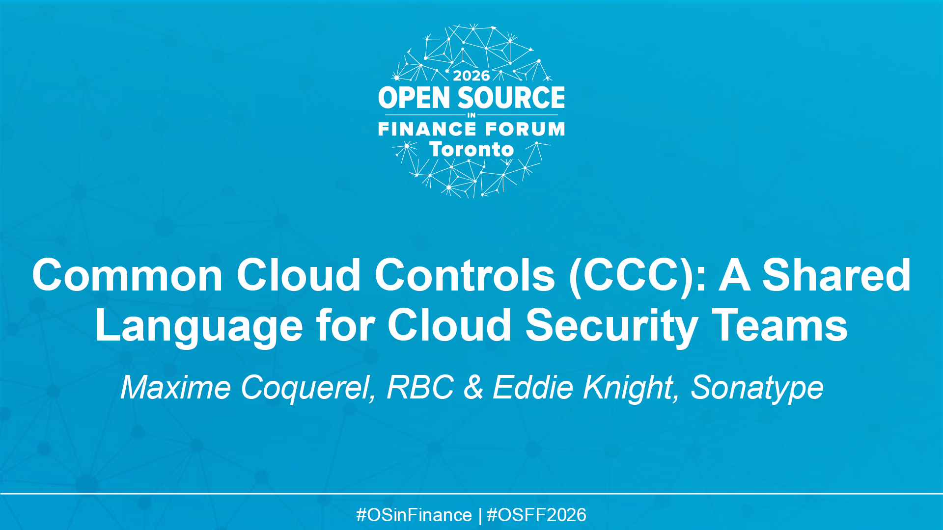 Common Cloud Controls (CCC): A Shared Language for Cloud Security Teams