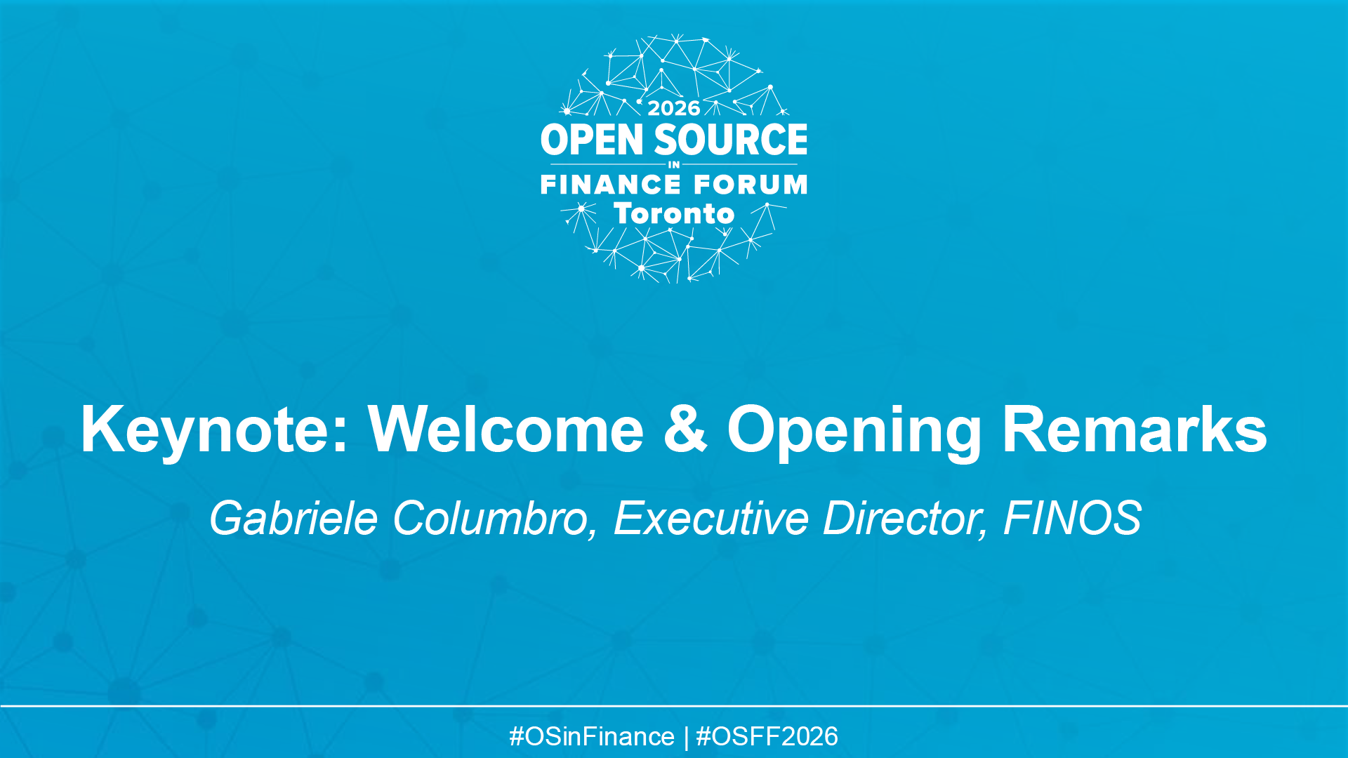 Keynote: Welcome & Opening Remarks