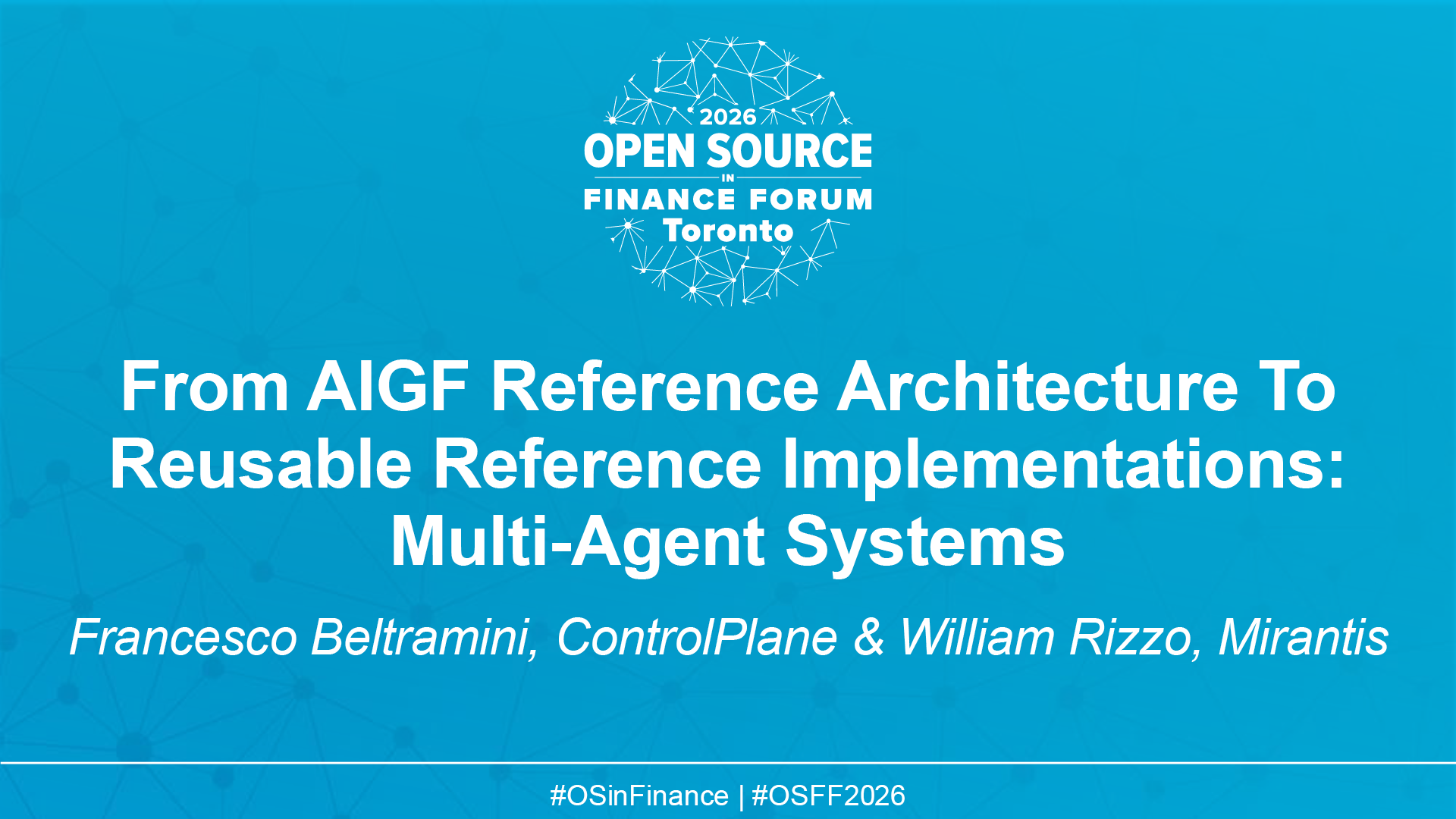 From AIGF Reference Architecture To Reusable Reference Implementations: Multi-Agent Systems