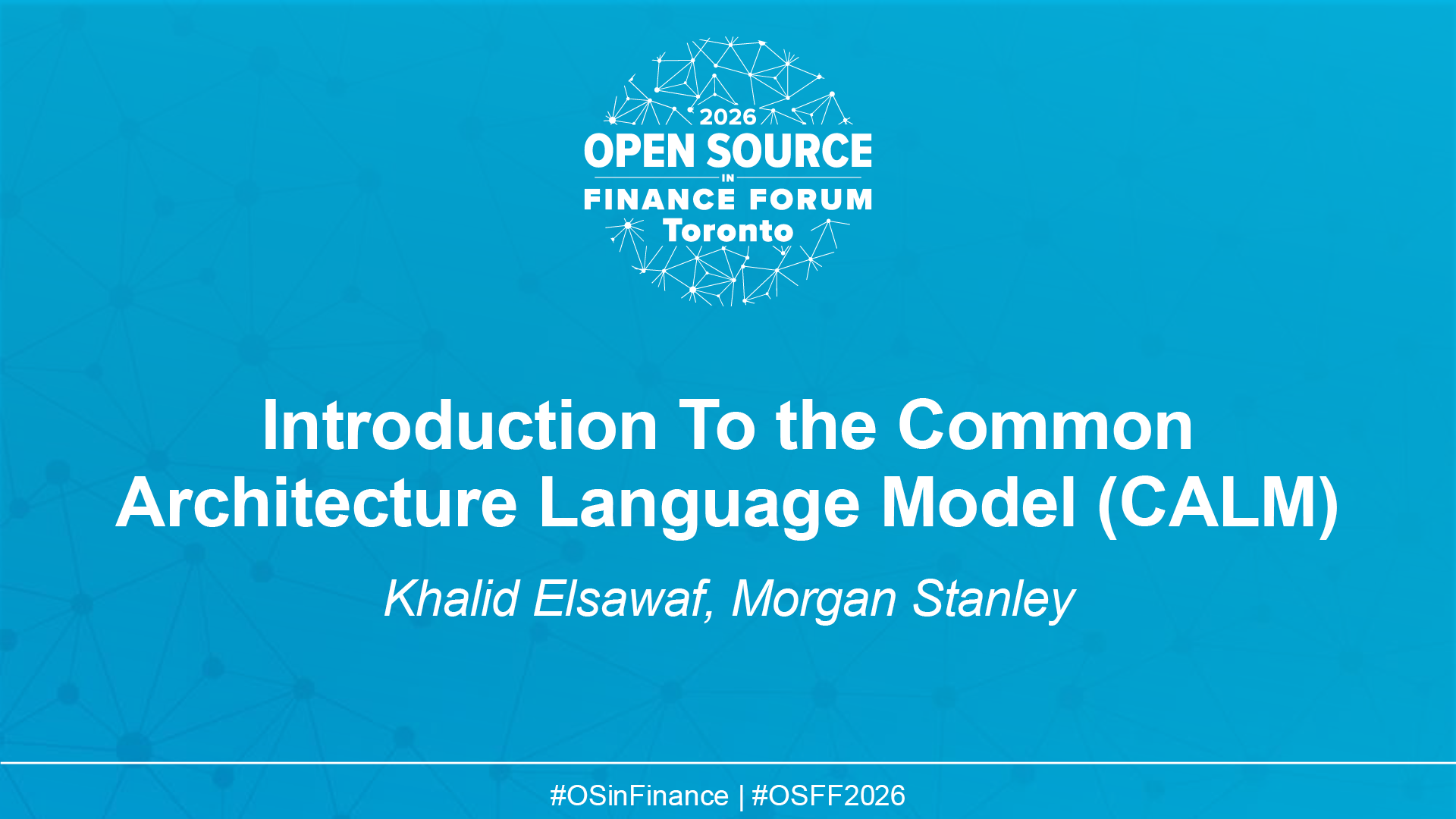 Introduction To the Common Architecture Language Model (CALM)
