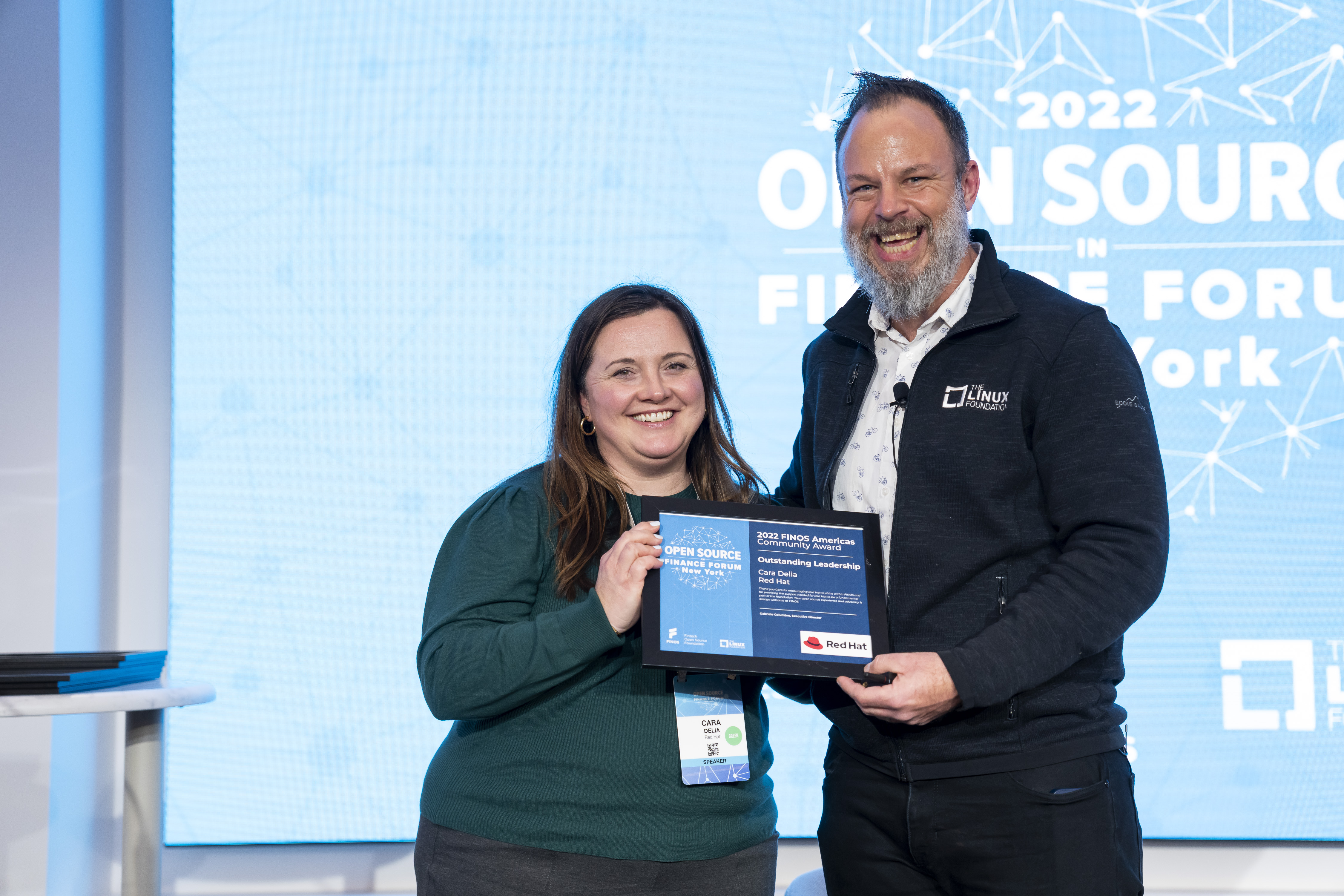 Outstanding Leadership - Cara Delia of Red Hat