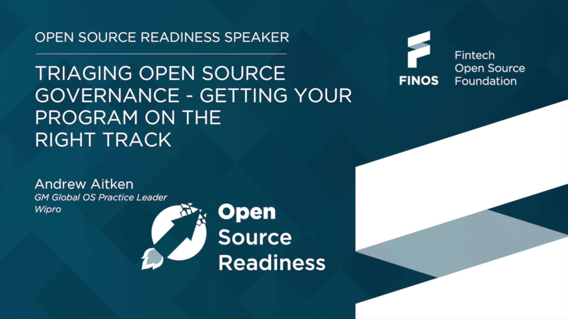 Triaging Open Source Governance – Getting Your Program on the Right Track – Andrew Aitken December 2020