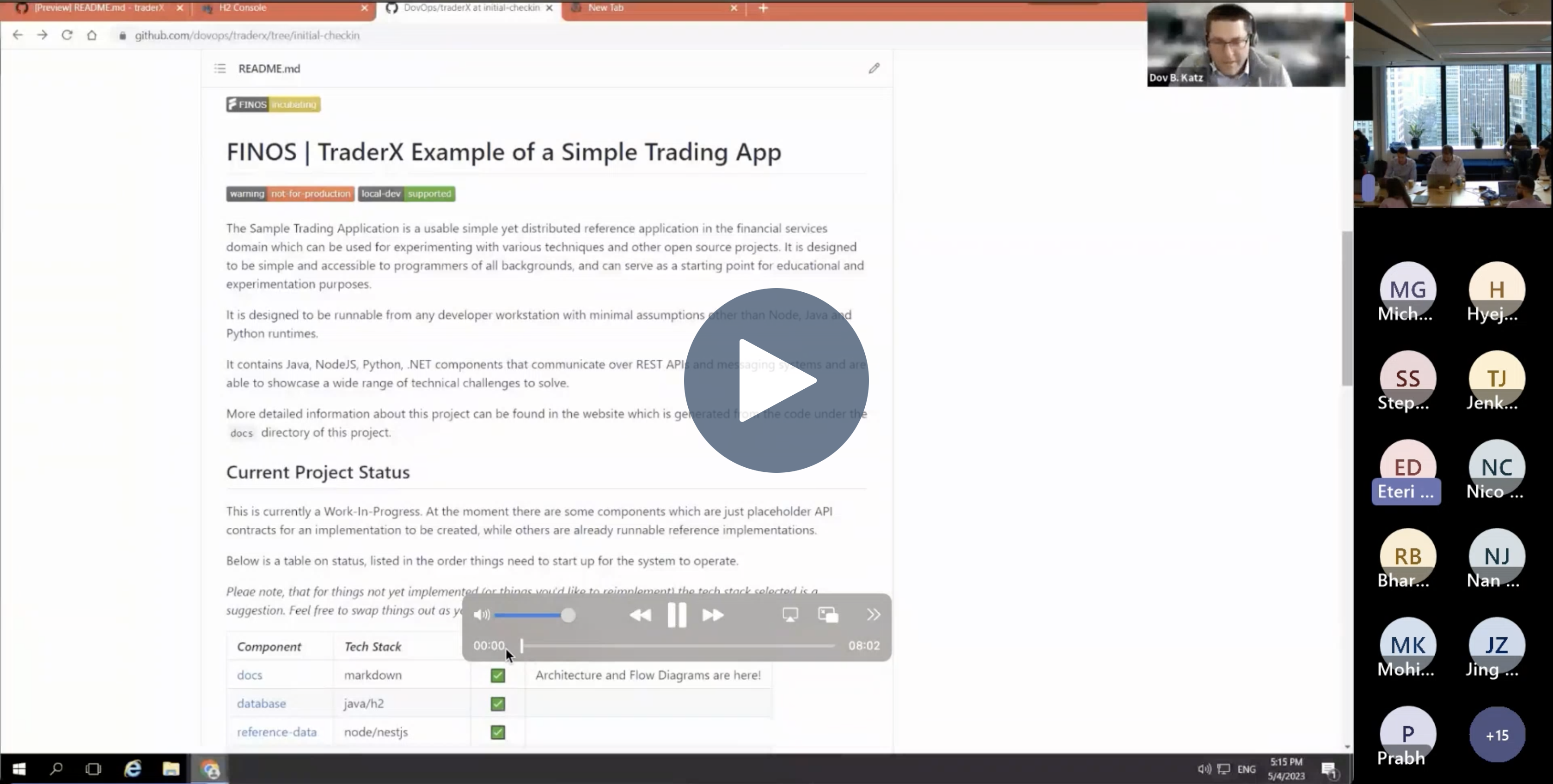 TraderX Example of a Simple Trading App - Dov Katz (Morgan Stanley)
