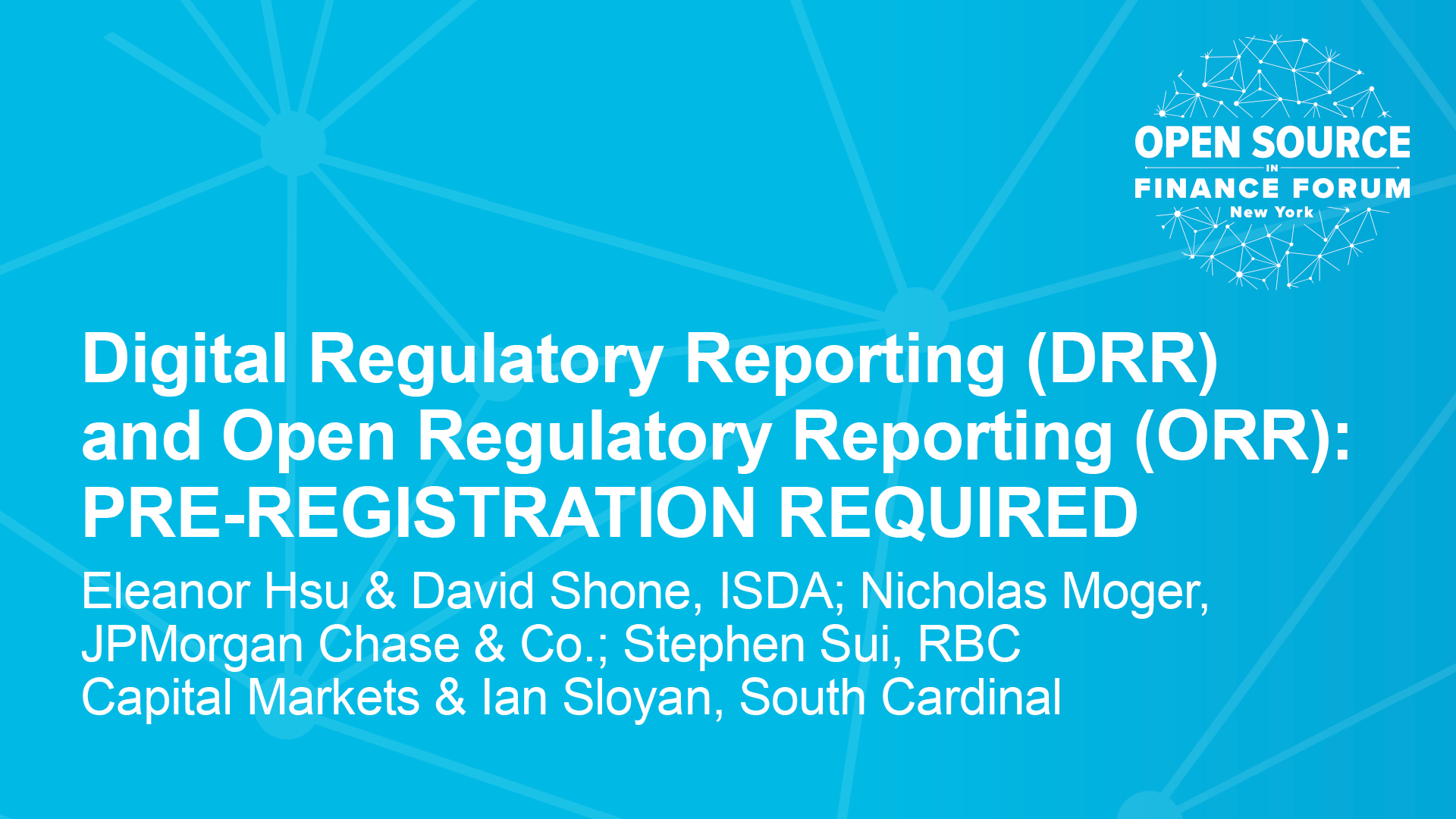 Digital Regulatory Reporting & Open Regulatory Reporting (OSFF NYC 2024)