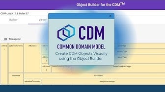 Creating CDM Objects Visually Using the Object Builder