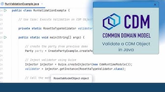 Validate CDM Object in Java