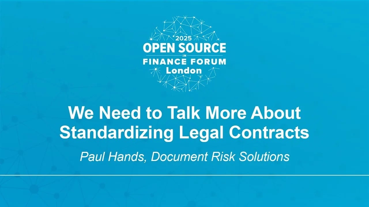 We Need to Talk More About Standardizing Legal Contracts - Paul Hands, Document Risk Solutions