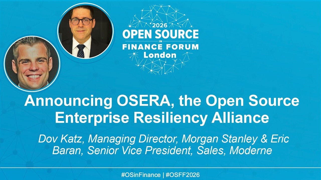 Keynote: Announcing OSERA, the Open Source Enterprise Resiliency Alliance - Dov Katz & Eric Baran
